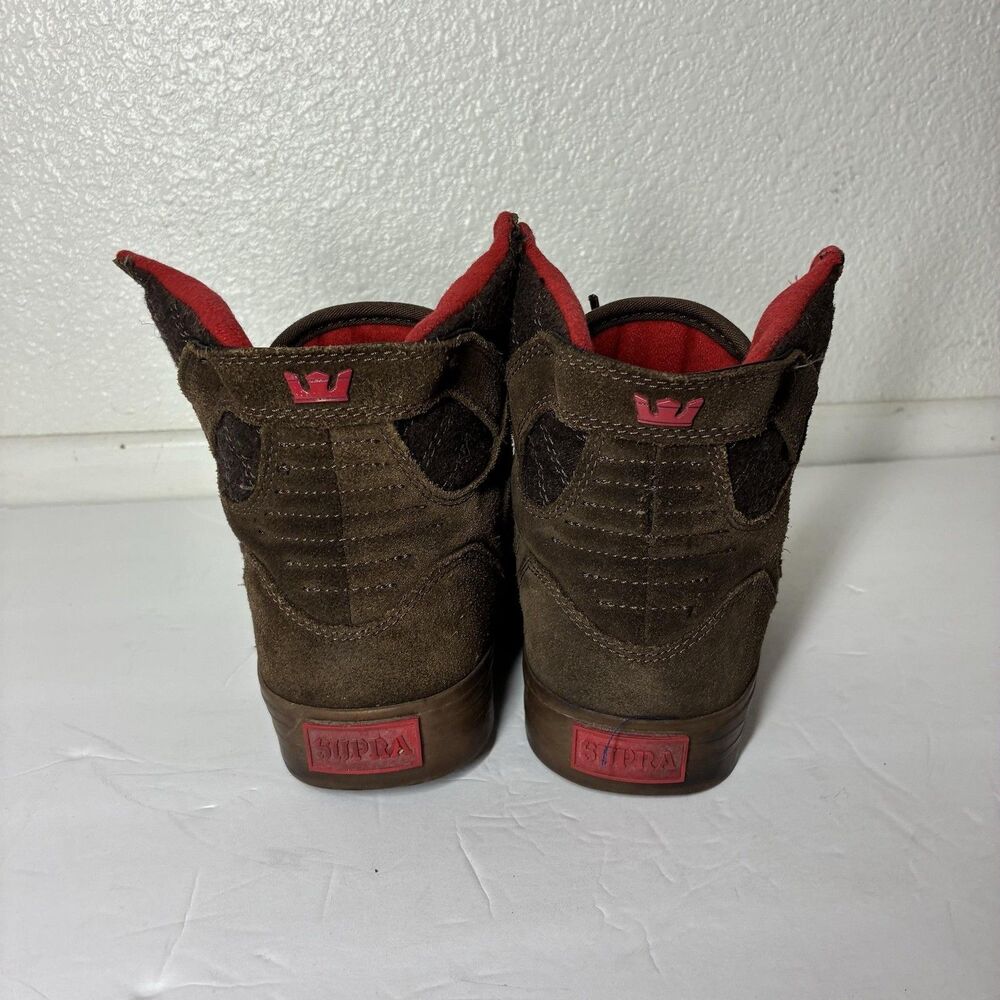 SUPRA Skytop Muska 001 Shoes Mens Size 7 Brown Suede High Top Skate Sneakers - Picture 11 of 16